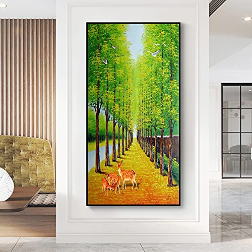Peinture au diamant 5D faon de la forêt géant 70x120cm pour broderie