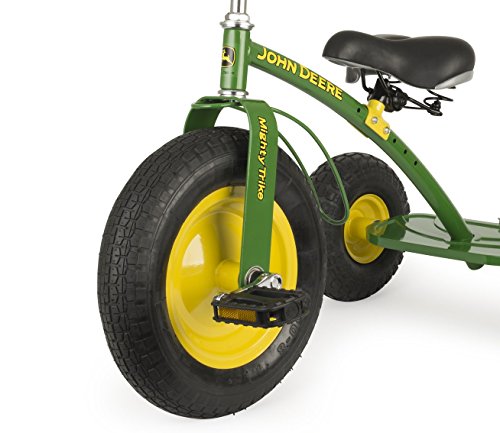 image for John Deere Heavy Duty Ride On Toys Mighty Trike Tricycle with Basket f