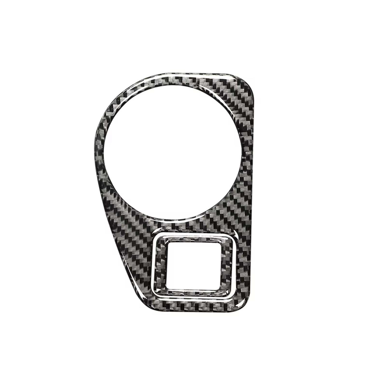Interior Trim for VW for Golf 7 for GTI for Mk7 2013-2019 Carbon Fiber Headlight Switch Decoration Frame Cover Trim Sticker Panel Frame Cover(Black A,Lhd)