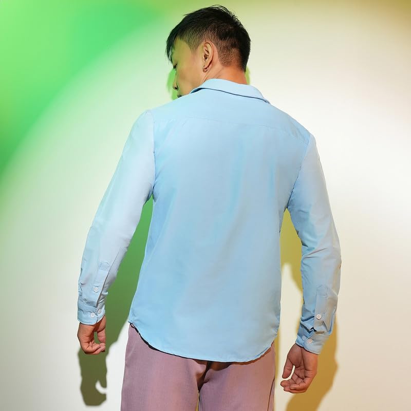 Image of CAHOOT Men's Solid Utility Shirt | Casual Wear | Spread Collar | Long Sleeve | Button Closure | Shirt Crafted with Comfort Fit for Everyday Wear