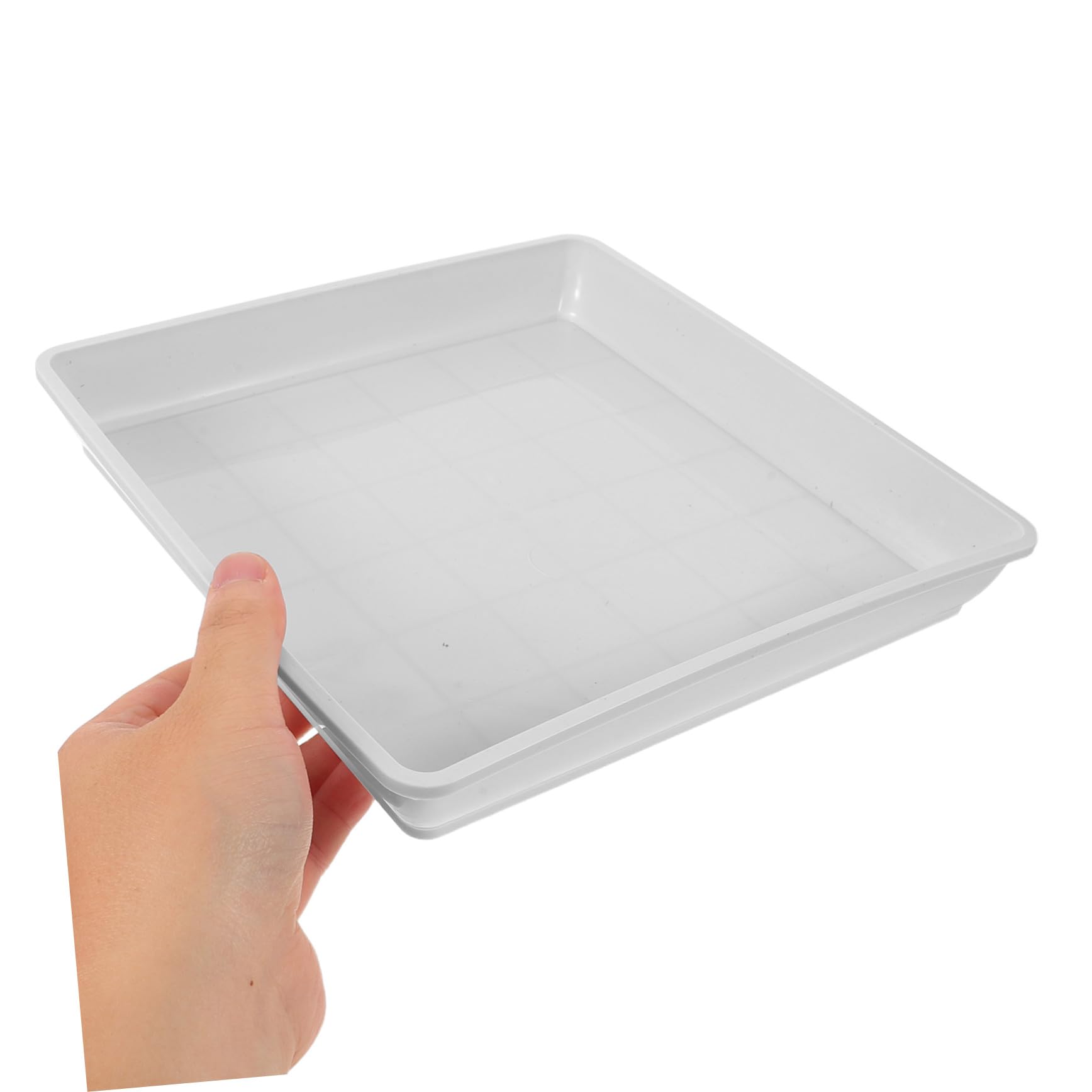 TOYANDONA 10 Piezas Bandejas de Goteo Cuadradas para Plantas Plástico para Jardín Interior y Exterior Protección de Muebles y Suelo