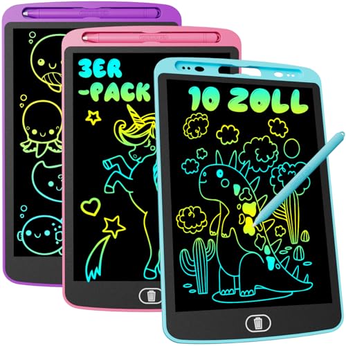 Electight LCD Schreibtafel für Kinder 10 Zoll, 3 Stück...