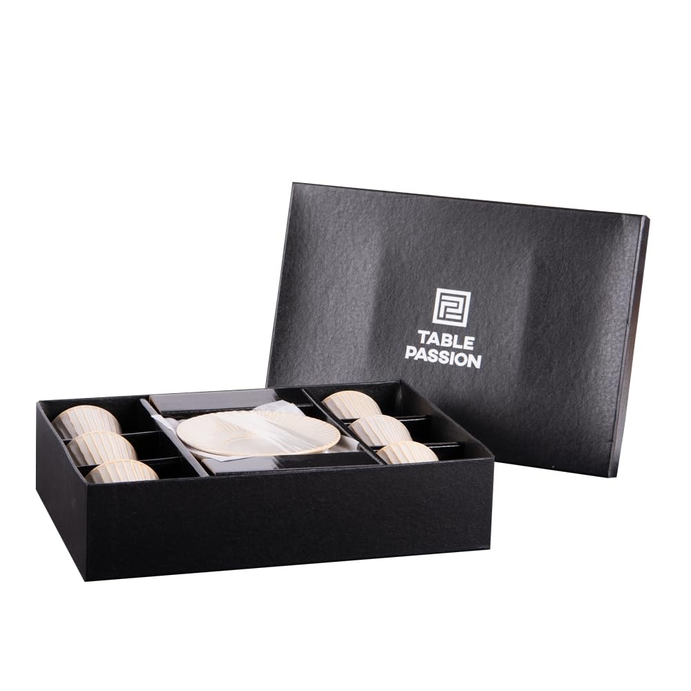 Table Passion - Coffret de 6 tasses à café avec sous tasses Liv