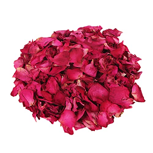 Pétalos de rosa roja secos para baño y decoración miniatura 1