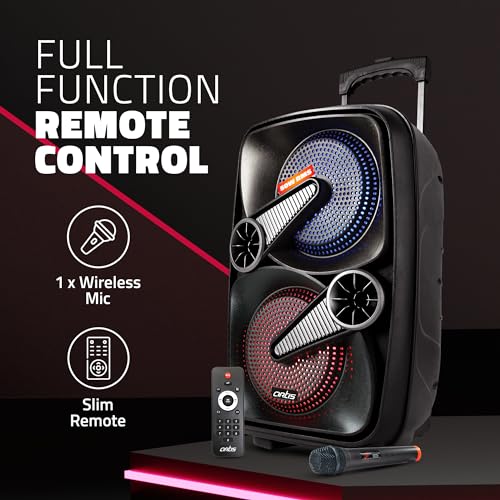 Image of Artis BT909 50W Wireless Bluetooth Party Speaker with FM /USB /Aux in /TF Card & Wireless Mic.