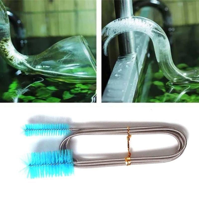 VAYINATO Petzlifeworld Stainless Steel With Double Side Brush Aquarium Glass Lily Pipe Cleaner Can Be Used To Clean All Hard To Clean Area Like Cannister Filter Tubes(Blue)-picture-10
