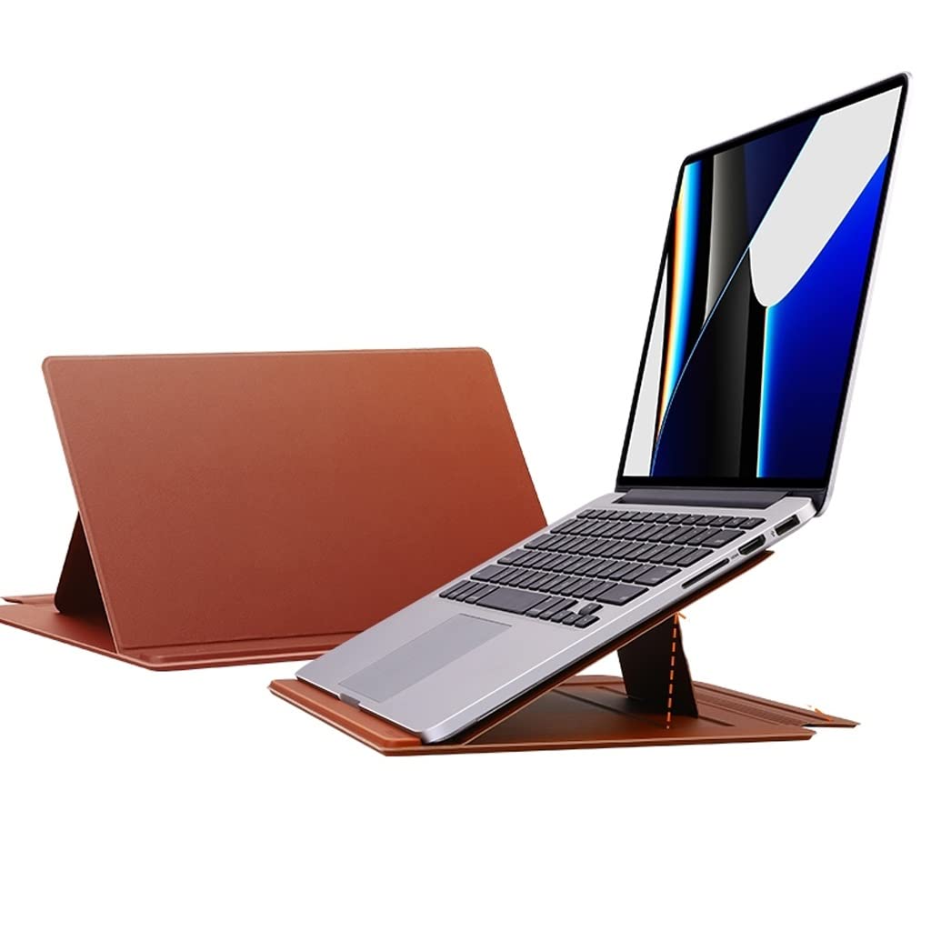 Support surélevé en bois brun pour socle de refroidissement d'ordinateur portable