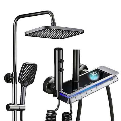 NextGen 4 function digital shower set with led light,thermostate shower set,rainfall shower set,waterfall shower set,