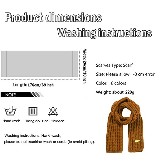 Winter Chunky Knit Scarf for Women Ultra Soft Thick Warm Knitted Scarf Long Knit Scarves for Women's Cold Weather2