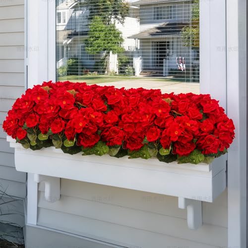 FULLMUSIC Artificial Flowers for Outdoor - UV Resistant & Realistic