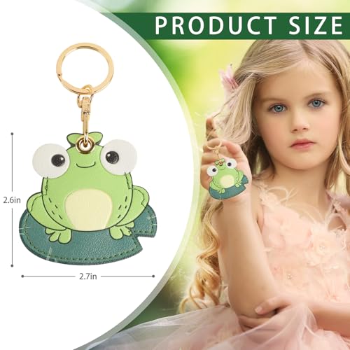 Image of Leather Keychain Case Holder Compatible with Apple AirTag, GPS Airtag Keychain Finder Tracker with Key Ring, Anti-Scratch Protective Air Tag Cover | Leather