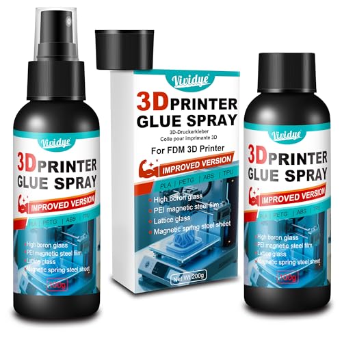 3D Printer Adhesive Glue - 200ml Strong 3D Print Glue Effectively Reduces Warping for PLA ABS PETG TPU Filaments on Build Plate 3D Printer Bed Adhesive Professional 3D Printing Accessories