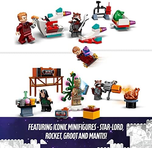 LEGO 76231 Marvel Studios Guardians of the Galaxy Advent Calendar 2022, Buildable Toys with Groot, Spaceship and Minifigures, Pre for Kids