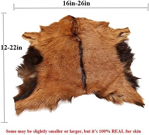 Miniatura 3 de Piel de cabra real, piel de cabra, piel de cabra, piel de cabra, 2 unidades, Marrón oscuro