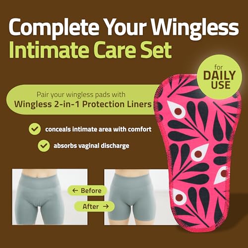 Sin alas – Salvaslips lavables con adhesivo (M, x7) – Salvaslip reutilizable de algodón orgánico lavable a 95 °C para pérdidas diarias – Transpirable, cómodo, seguro y sin olores - imagen 5