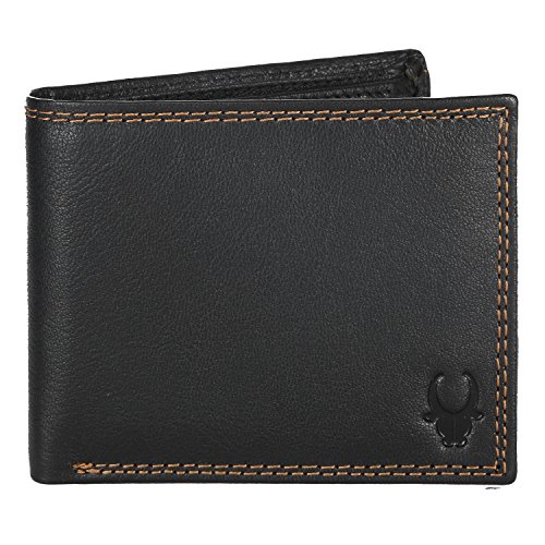 Image of WildHorn Women's Genuine Leather RFID Blocking Wallet | Tri-Fold High-Capacity Ladies Purse with Card Slots, Zipper Coin Pocket & Snap Closure | Ideal Gift for Women (Black1)