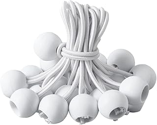 Cabilock 50pcs Elastic Rope Heavy Duty Bungee Cords Tent Tarp Heavy Duty Tarps String Tarp Tie Down Cord Tie Down Strap Bungee Cords Heavy Duty Outdoor Tie Downs for Camping Bungee Strap