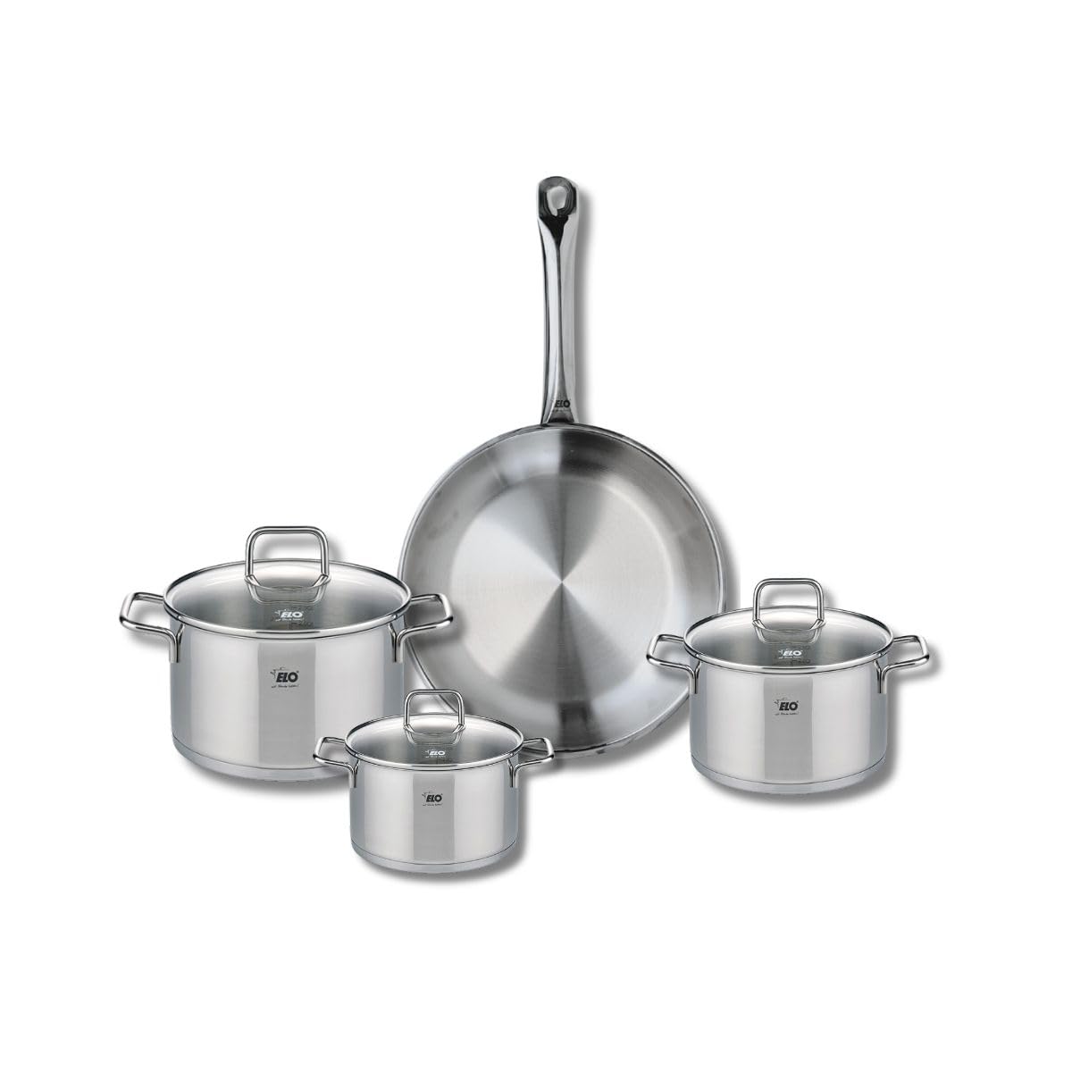 Elo Batterie cuisine 1 poêle 28 cm et 3 faitouts 14/16/20 cm