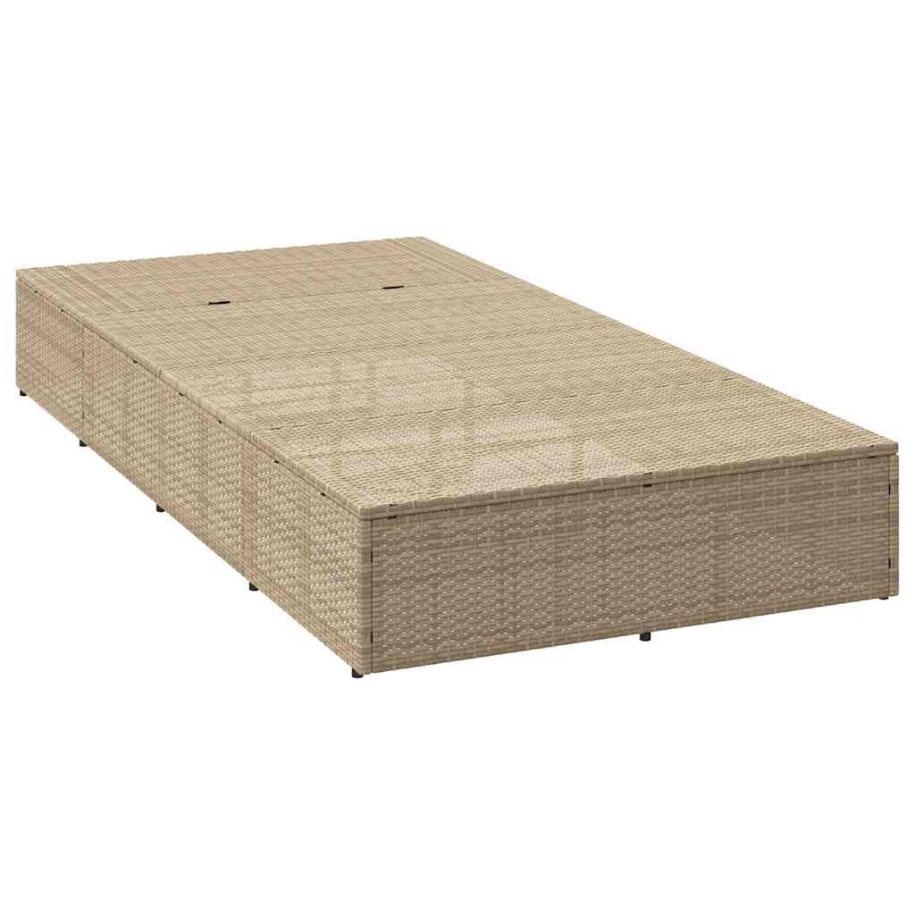 vidaXL Tumbona con cojín Flotante ratán sintético Beige