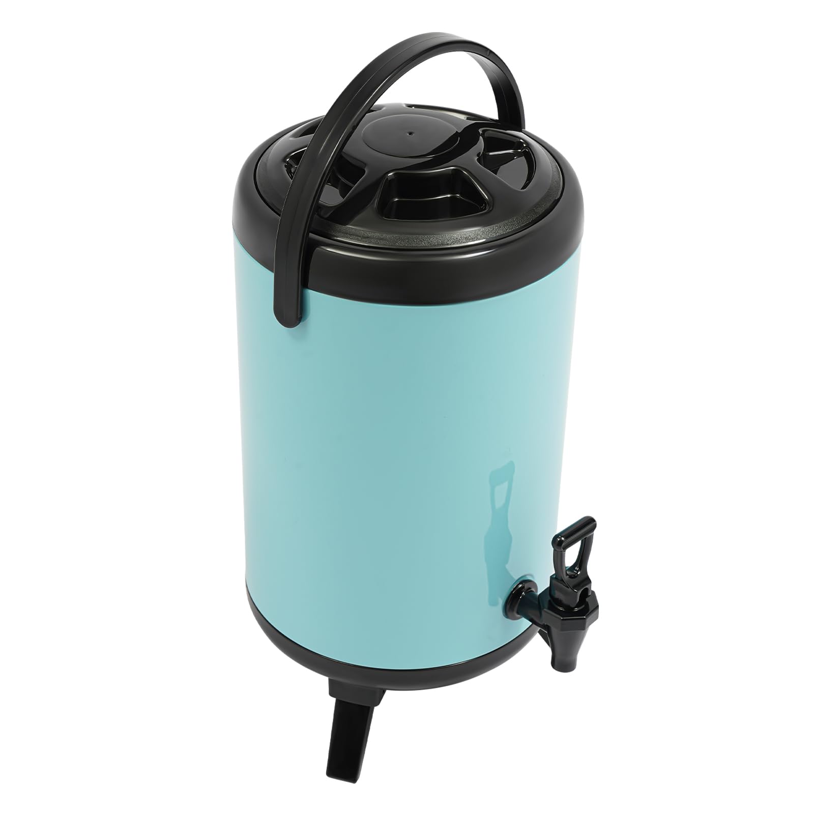 Dispenser per bevande isolato, 9 l, in acciaio inox, 24 x 33 cm, thermos con rubinetto, max. 110 °C, dispenser per bevande calde, mantiene il blocco di ghiaccio, bevanda fredda, latte, tè, succo di