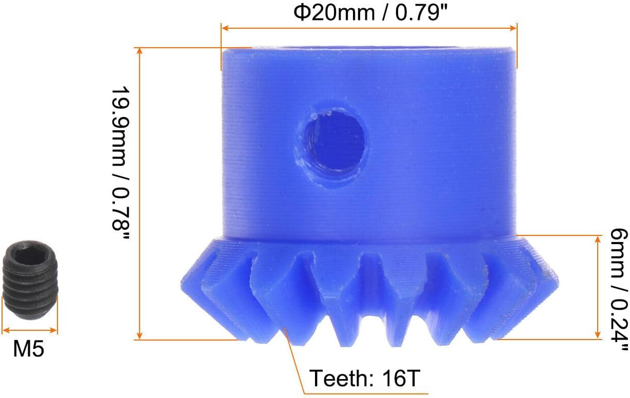 Toolparts And Accessories 1.5 Modulus 16 Teeth 12mm Inner Hole Plastic Tapered Bevel Gear (#CN#130824-01338)