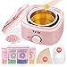 Produktbild Y.F.M Wachswärmer Wachs Haarentfernung, Wachsmaschine Set Wax Warmer Heater Waxing Kit Wachserhitzer, Wax Enthaarung Set mit 20* Holzspateln, 10* Anti-Fleckenring, 4 * 100g Wachsbohne Pink