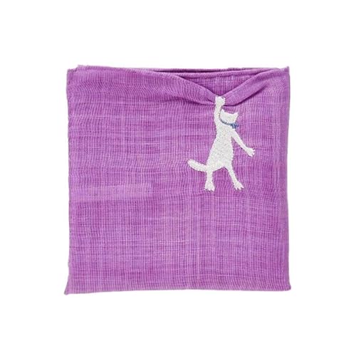 [ブルーミング] 【CLASSICS the Small Luxury(クラシクス・ザ・スモールラグジュアリ)】 HIKKOMIハンカチ ねこ ニュアンスカラー 婦人 レディース ハンカチ ハンカチーフ 約41cm 080057-0018 (パープル)のサムネイル