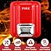 Relaxweex 4 Pcs Fire Alarm Pull Station Fire Warning Siren 12/24V DC Sound and Light Emergency Alarm Dual Action Manual Call Point with Key Security Horn Buzzer for Home or Office
