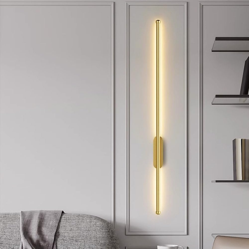 Akumulatorowa lampa ścienna do wnętrz, bez przyłącza prądu, długa lampa ścienna LED z pilotem zdalnego sterowania, lampka nocna typu C, przyłącze ładowania, bezprzewodowe oświetlenie ścienne