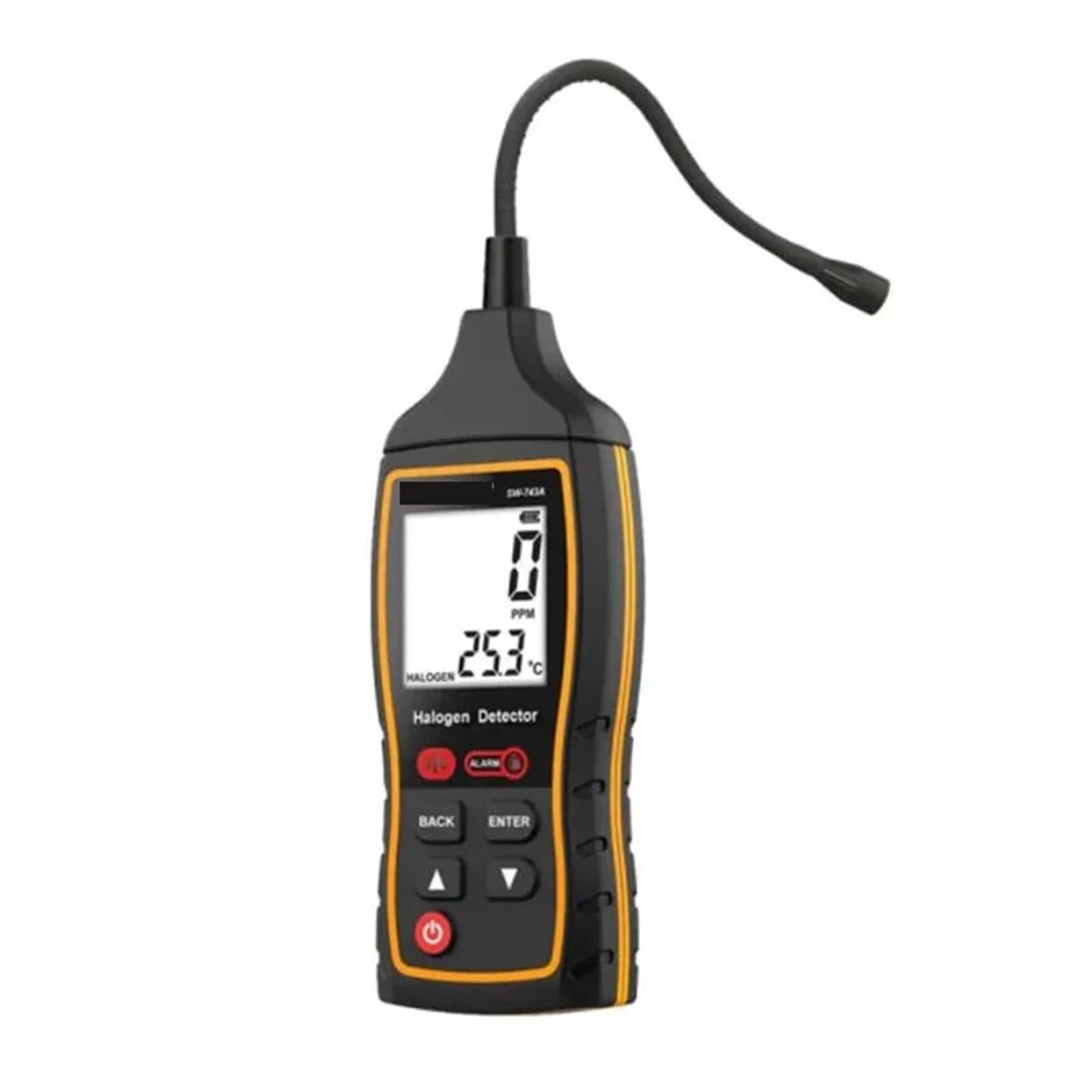 Detektor gazu halogenowego 0-1000 PPM SW-743A z podświetleniem LCD, wodoodporny, wielohalogenowy detektor, klimatyzacja, chłodnictwo