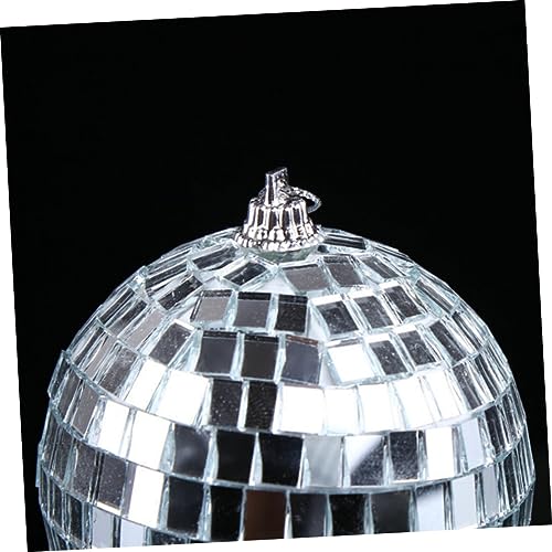 1 unidad de bola espejada plateada para decoración en fiestas, bodas, Navidad y eventos festivos; construcción sólida para una impresionante reflexión de luz miniatura 6