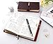 Leather Journal Refillable Travelers Notebook, Antique Handmade Leather Writing Diary Notepad, Travel Journal Notebook for Men & Women, Medium Size 6.7