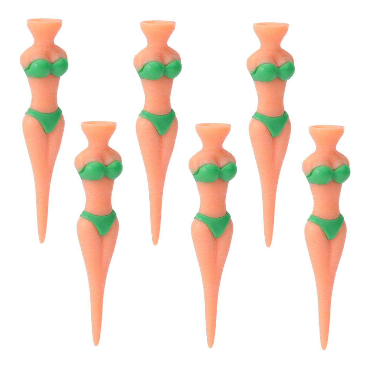 GOOHOCHY6pcs Ladies Golf Bikini Girl Tees Golf Custom Golf Tees Golf Tee Markers Personalized Golf Tees Golf