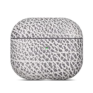 Haobobro [Bi-Colour Series] AirPods 3 hoes – echt lederen hoes voor AirPods 3e generatie – handgemaakte AirPods Leather Case – AirPods beschermhoes lederen hoes – AirPods Leather Case – wit zwart