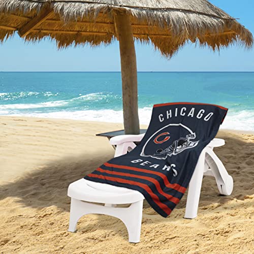 Northwest NFL Stripes Beach Towel, 30" x 60" Chicago Bears