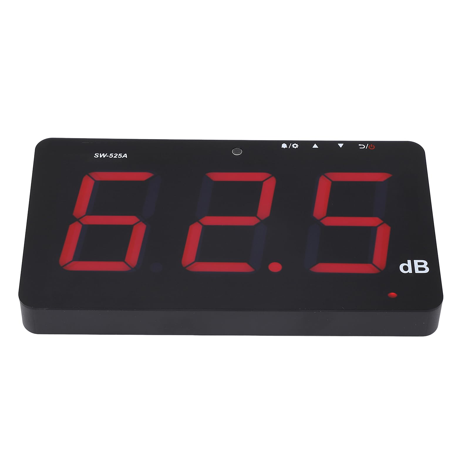 Lector de Decibelios Medidor de Decibelios Montado en la Pared Medidor de Sonido de Decibelios Digital LCD de 9,6 Pulgadas Medidor de Decibeles de Ruido para Colgar en la Pared,