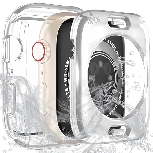 [Sunhel] Rp`u AbvEHb` h Jo[ Ή Apple Watch Series 9 8 7 41mm P[X 2-in-1 Oی PCt[{KX ϏՌ y ߗ ȒPE(C41mm)