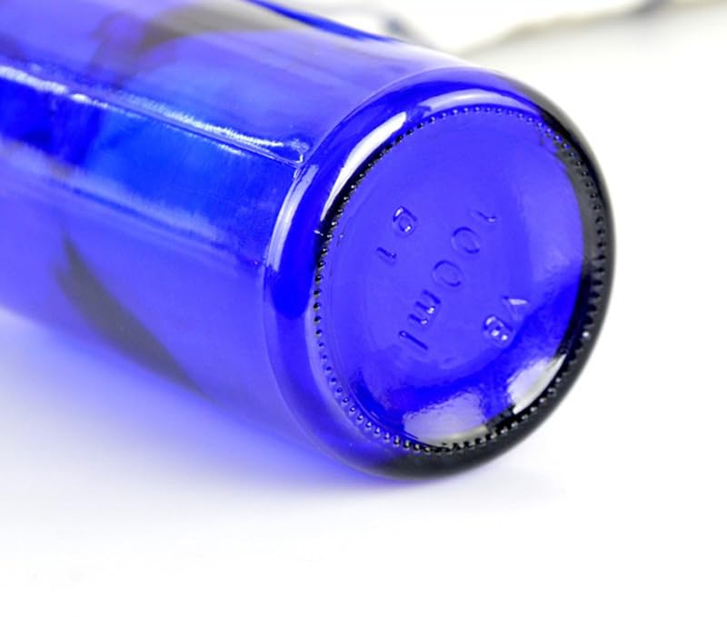 OHEETU 3PCS 100ml/ 3.4oz Roller Bottles Empty Refillable Blue Glass Roll-on Bottles with Stainless Steel Roller Balls and Black Cap for Essential Oil Lip Balms Attar Travel Container - Image 3
