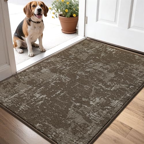 BEQHAUSE Dirt Trapper Door Mat 32" x 48", Non-Slip Doormats Washable Entryway Rugs, Stain Resistant Dog Door Mats Absorbent Welcome Floor Mat for Fron