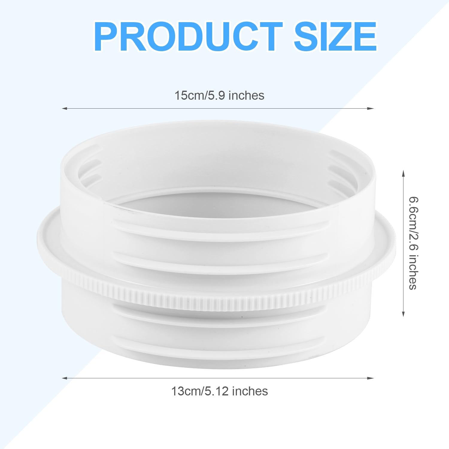 Prolunga Per Tubo Dell'aria Condizionata Portatile, Adattatore Universale Con Giunto Filettato Da 15,9 Cm, In ABS, Ant Perdita - 3