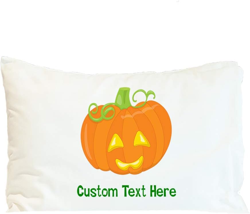 Style In Print Custom Pillow Case Halloween Pumpkin Holidays and Occasions Polyester Home Decor Bed Pillow Covers Personalized Text Here 30x20 Inches
