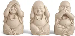 KIT ESCULTURAS BUDAS EM CIMENTO - 3 PCS