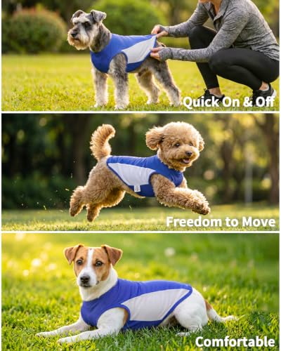 Image of CuteBone Cooling Stretch Sport Dog Tank - Athletic Fan Pet Jersey - Color Block Pet Vest for Small Dogs, Cats