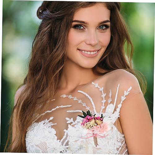 Boutonniere de flores secas para bodas GLEAVI miniatura 2