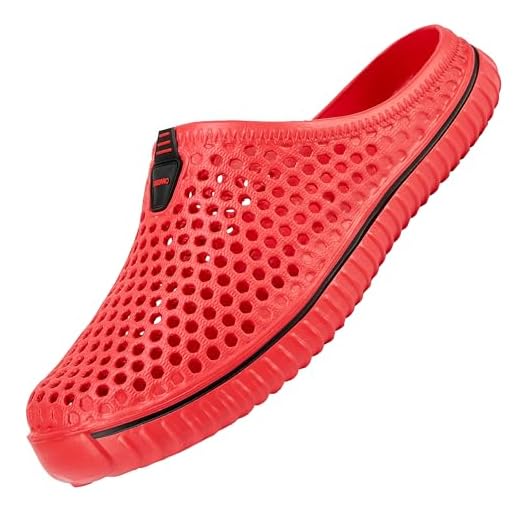 SAGUARO Estate Pantofole da All'aperto Spiaggia Ciabatte Slippers Casa Pattini Sabot Scarpe per Donne Uomini, Etichetta 45=44 EU Rosso