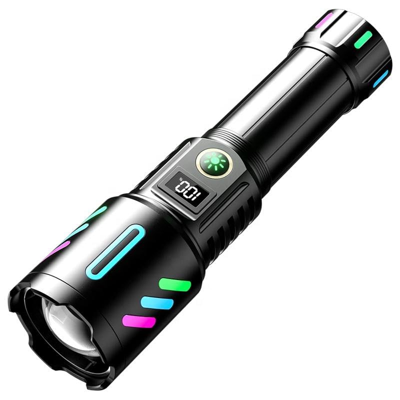 VANRAKSHAK VNK FL–BS04 LED Flashlight, 1500 Lumens High Power Torch, USB-C Fast Charging White Laser LED, Waterproof & Durable Pack of 1-image-18