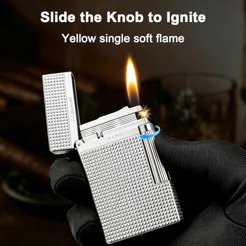 Encendedor clásico Ligne 2 de latón con llama suave ajustable miniatura 2