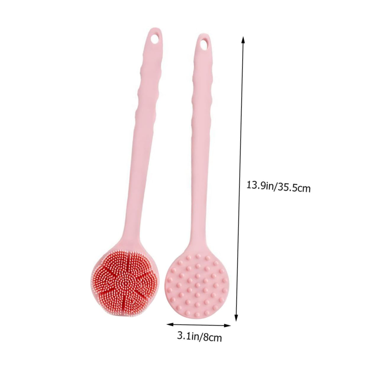 OSOLADY Long Handled Bathing Brush Exfoliating Shower Back Scrubber for Gentle Cleansing Body Massage and Improved Circulation for Daily Use and Hard to Reach Areas