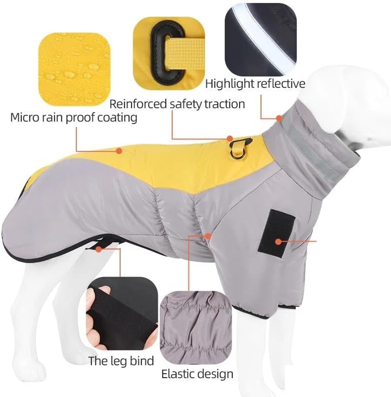 冬暖かい中大型犬ジャケットベスト防風防水ペットジャケット服ラブラドールジャーマンシェパードフレンチブルドッグ作業服コート,紫,5XL