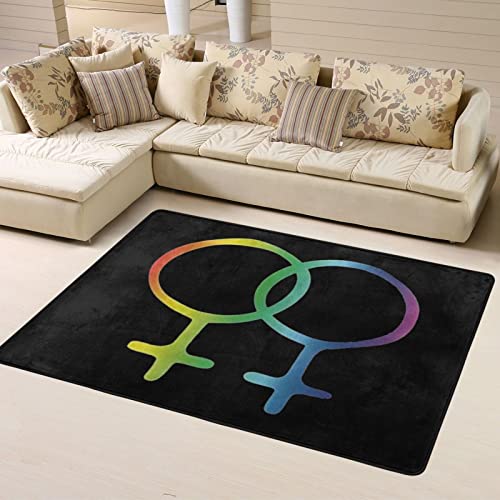 Soft Women Symbols Pride Area Rug